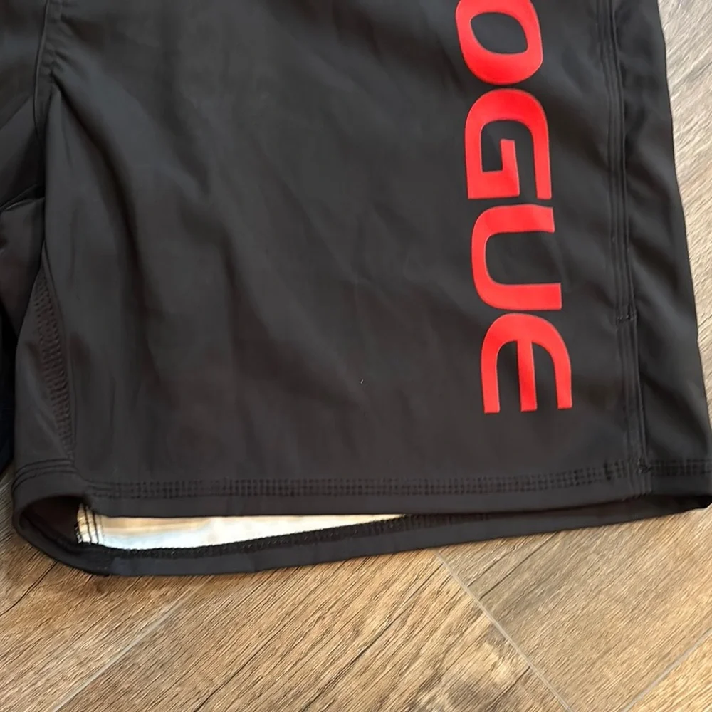 Rogue Men's 38 Swim Board Shorts Black Red USA Made Gorpcore Beach Coastal Swim